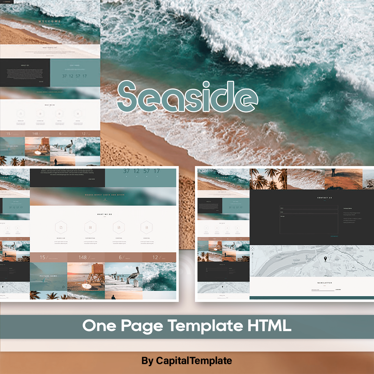 Seaside - One Page Template HTML.
