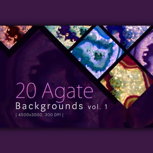 20 agate backgrounds cover image.