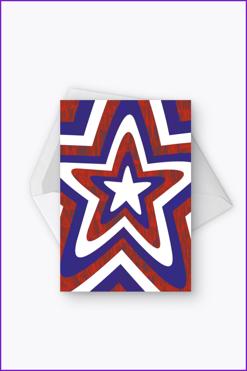 Stars And Stripes - 4th of July Greeting Card.