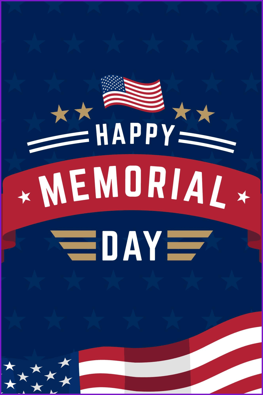 National American Memorial Day flat design Free Vector.