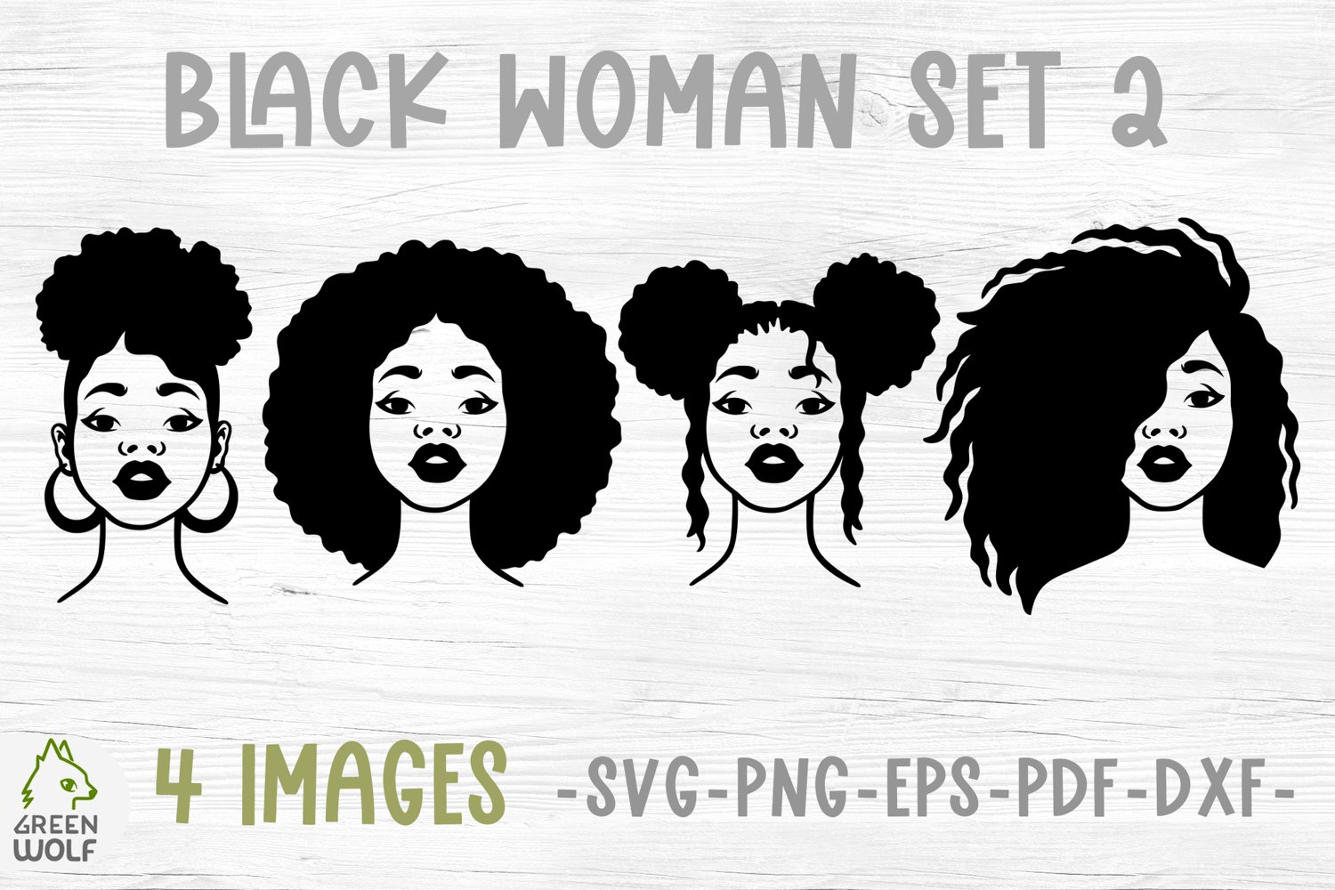 Cover image of Black woman svg bundle.