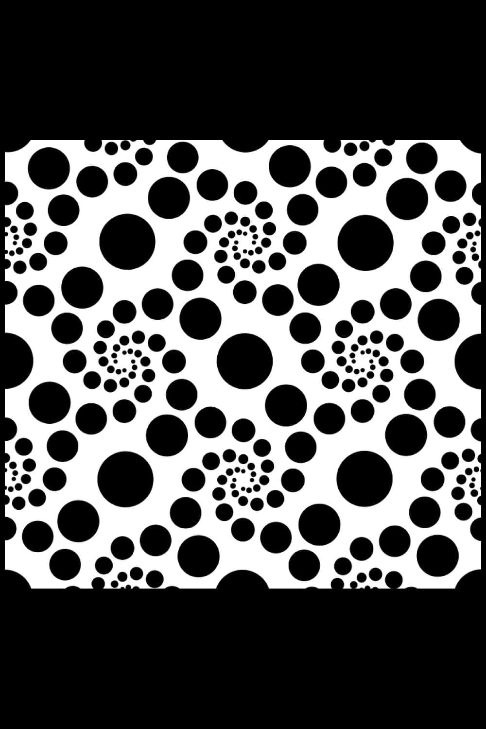 Collage with Dot Black and White Pattern.