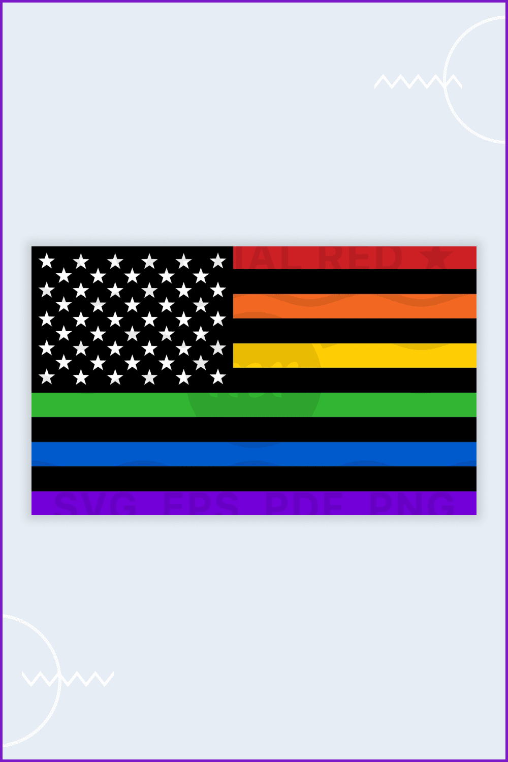 American Pride Rainbow Flag.