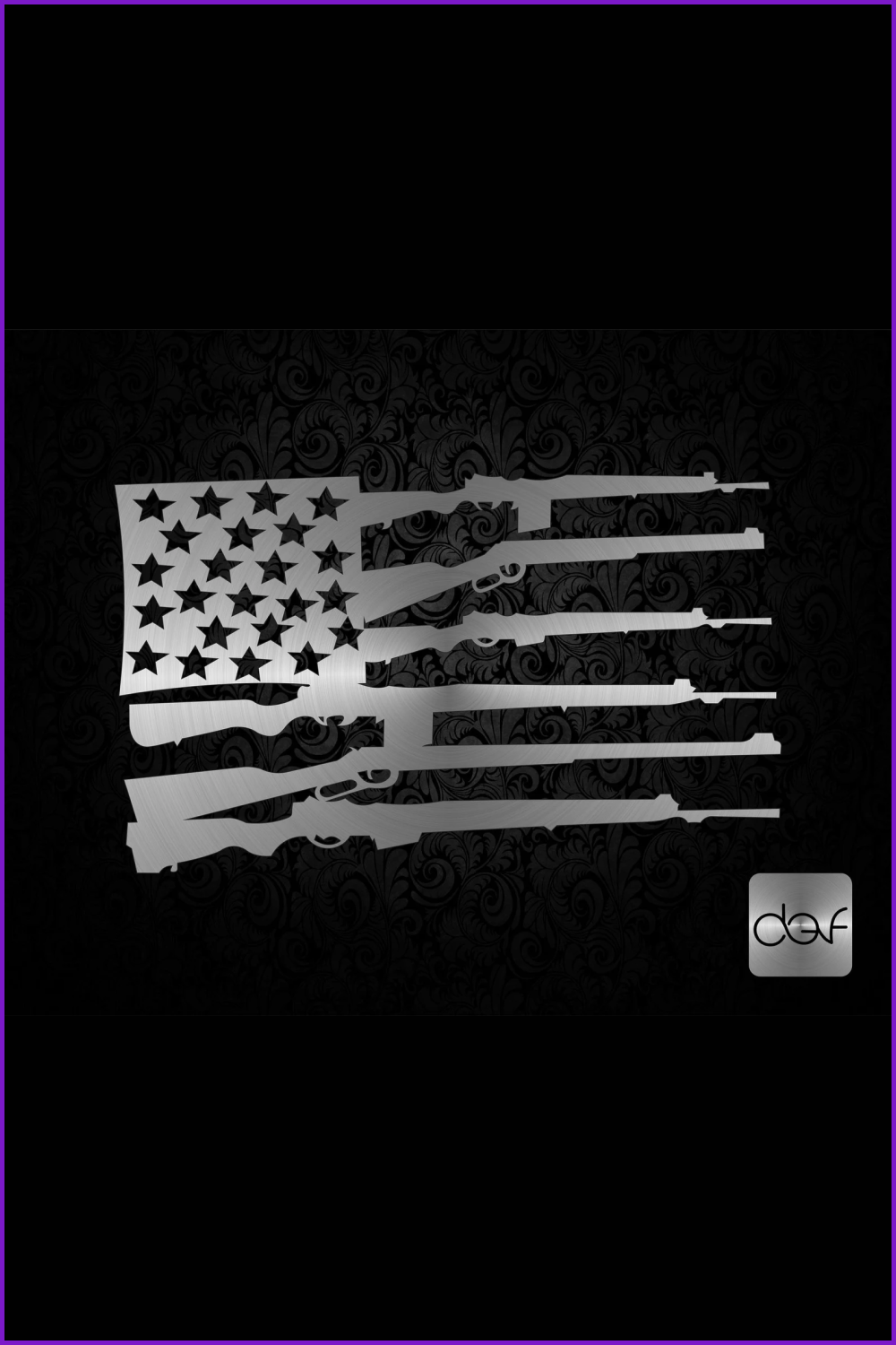 Rifles American flag.