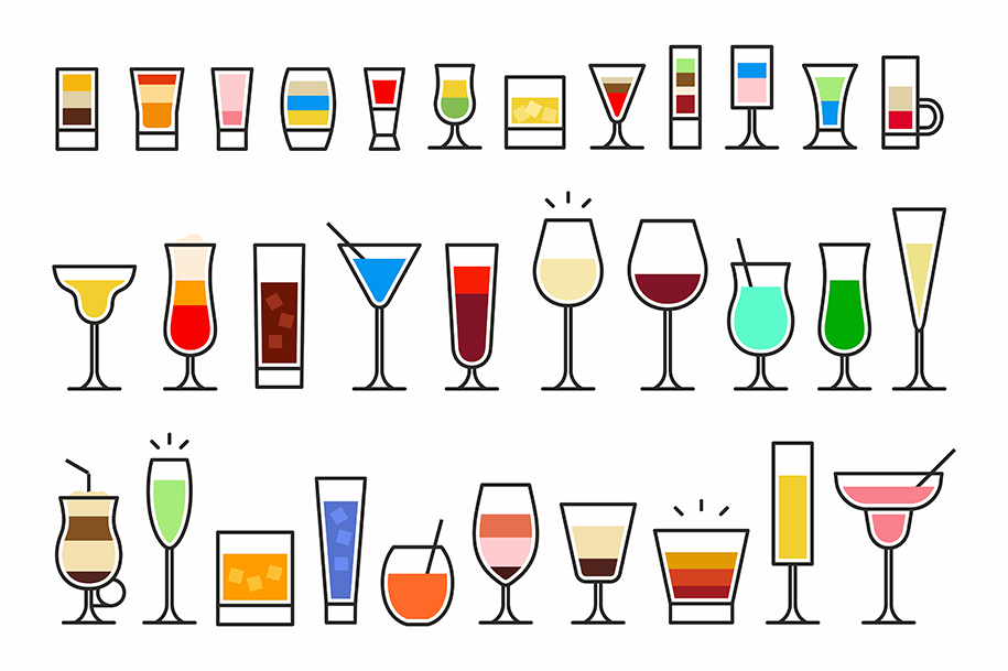Cocktails Set + Pattern