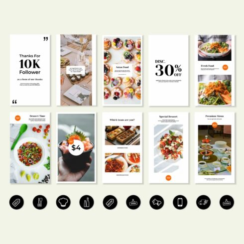 Restaurant Business Instagram Template Designs Food & Beverage Free ...