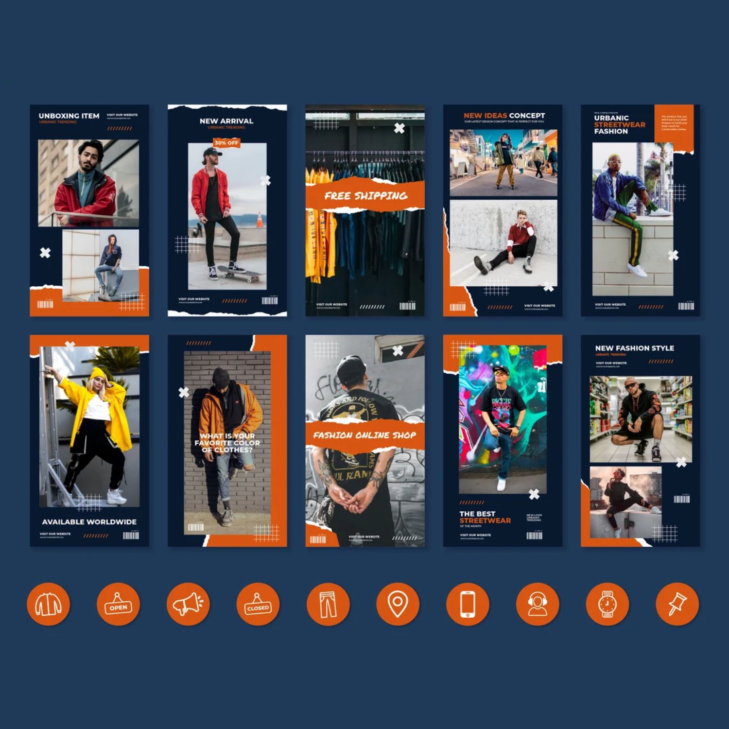 Street Style Instagram Engagement Post And Story Template Canva Photoshop Illustrator Examples.