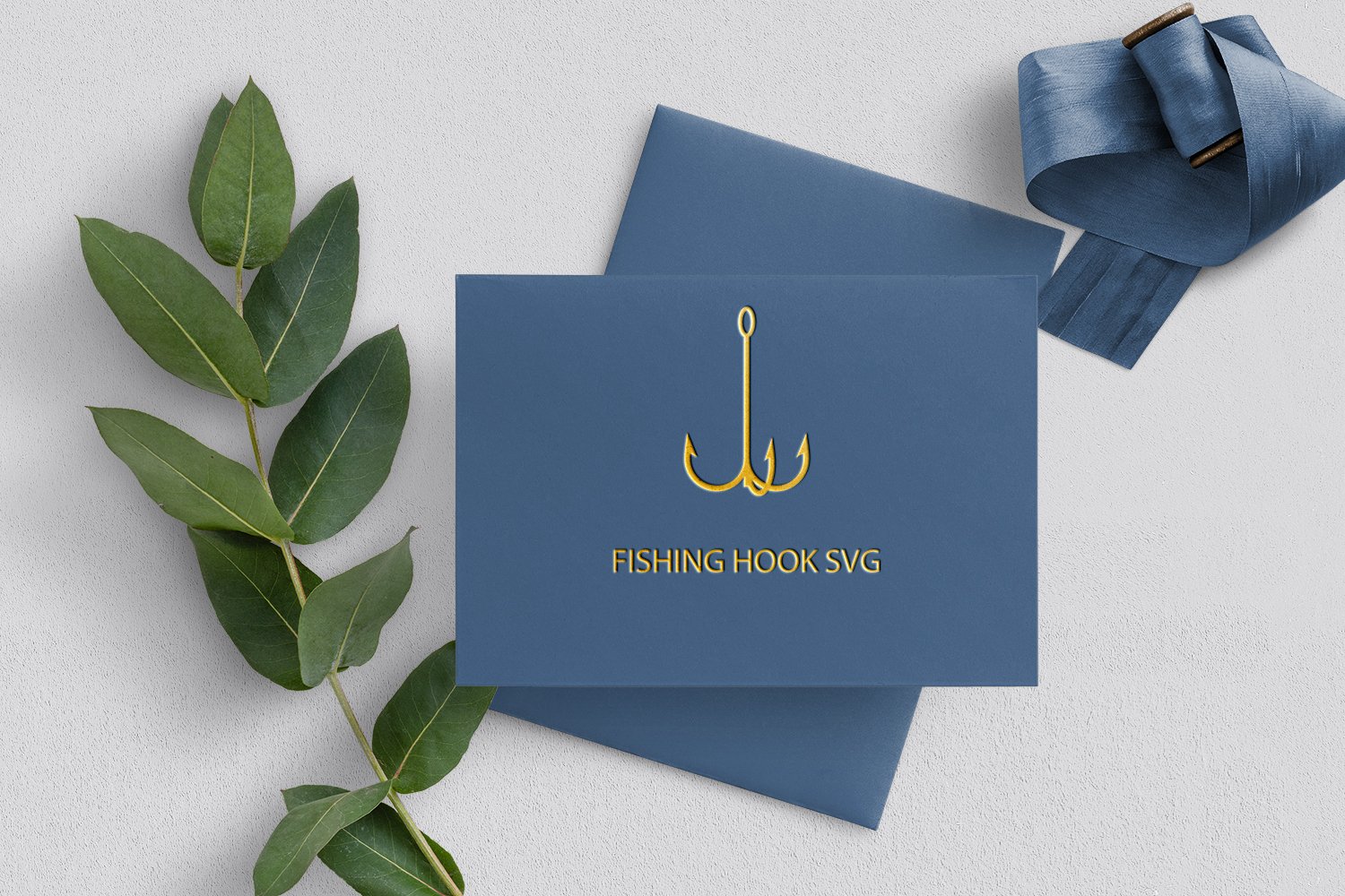 Blue matte card with the gold font.