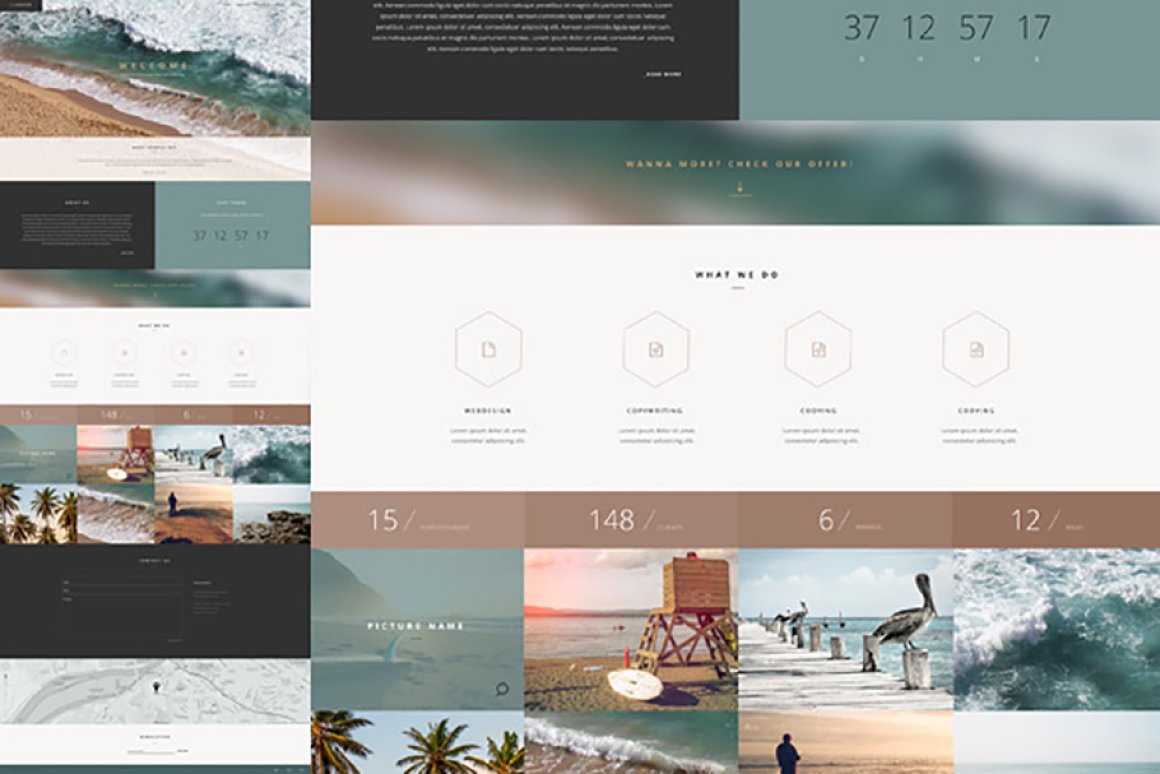 Relax landing page for beach vacation.