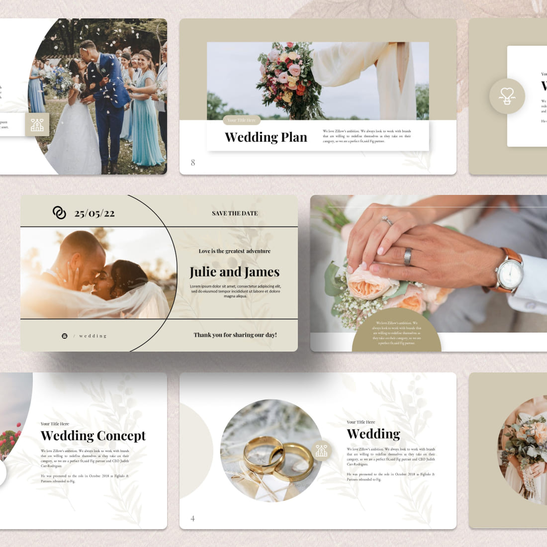 Wedding Day Powerpoint Template cover.