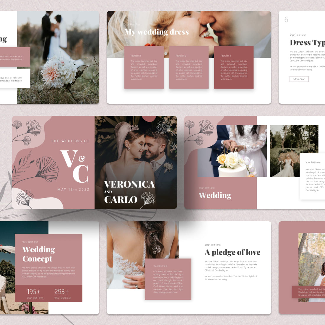 Wedding Planning Keynote Template cover.