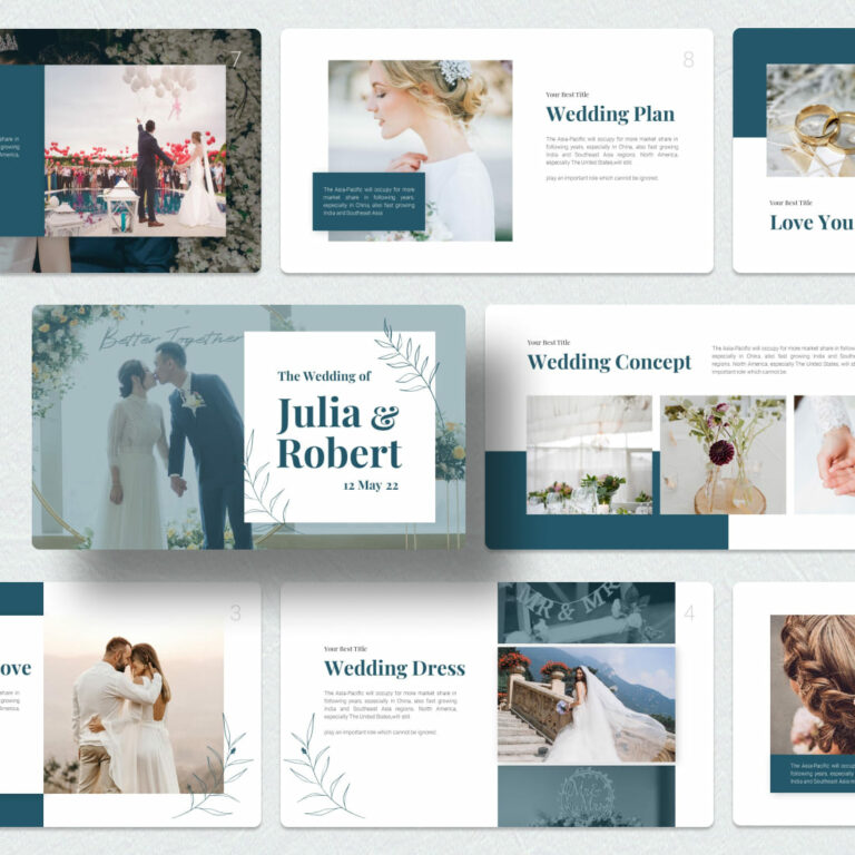 Modern Wedding Powerpoint Template – MasterBundles