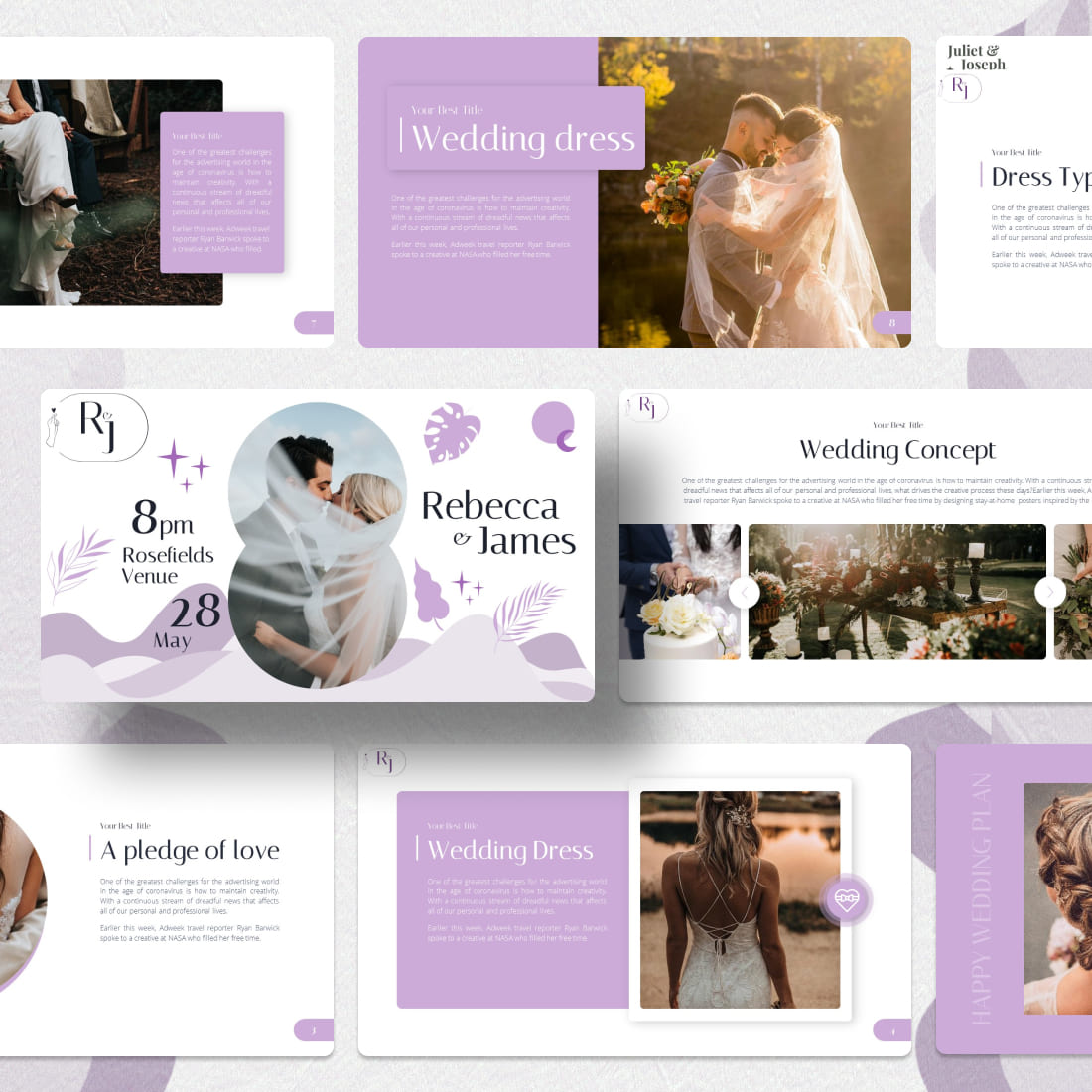 Wedding Gallery Keynote Template cover.