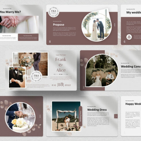 Wedding Invitation Powerpoint Template – MasterBundles