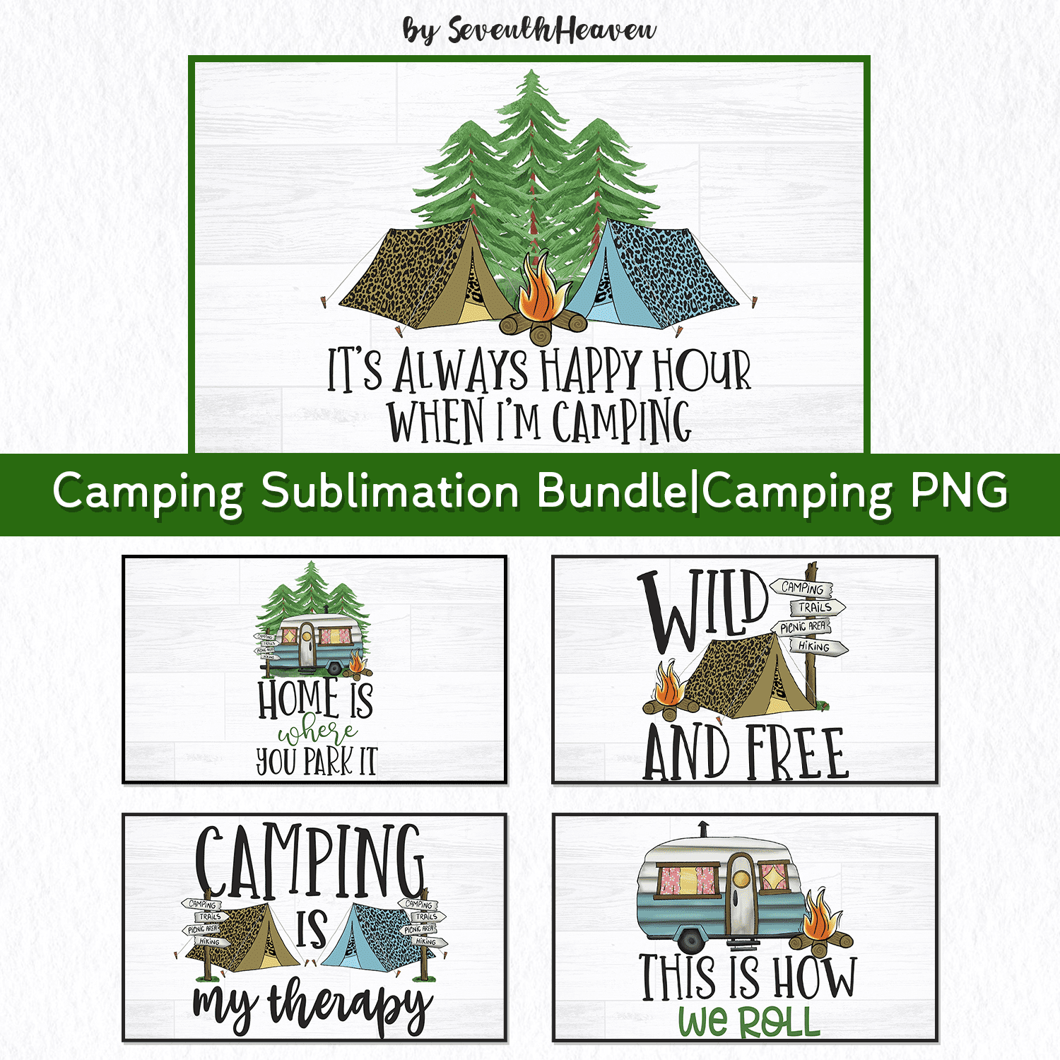 Camping sublimation bundle camping - main image preview.