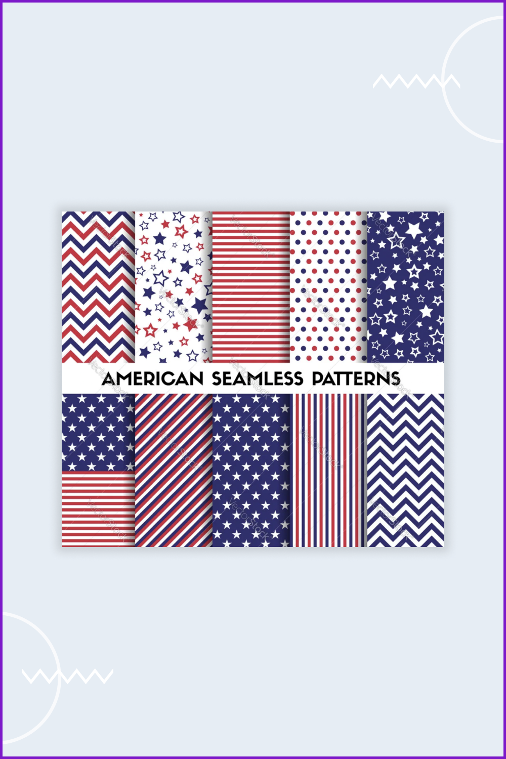 Big Set of American Style Patterns.
