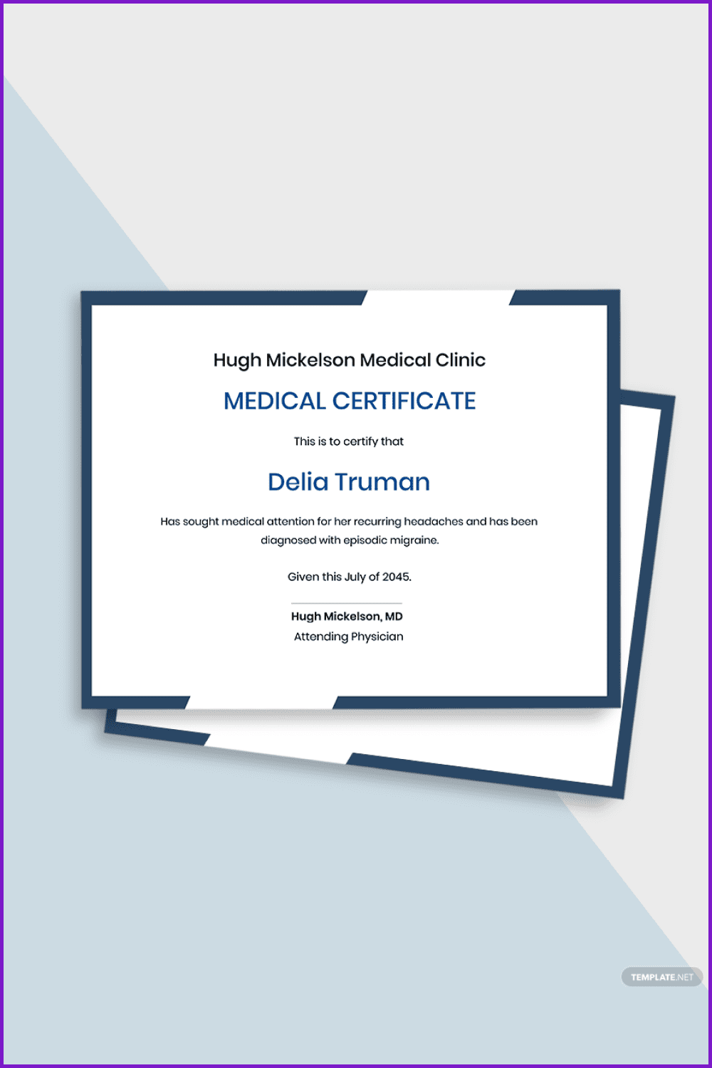 Medical Certificate Template.