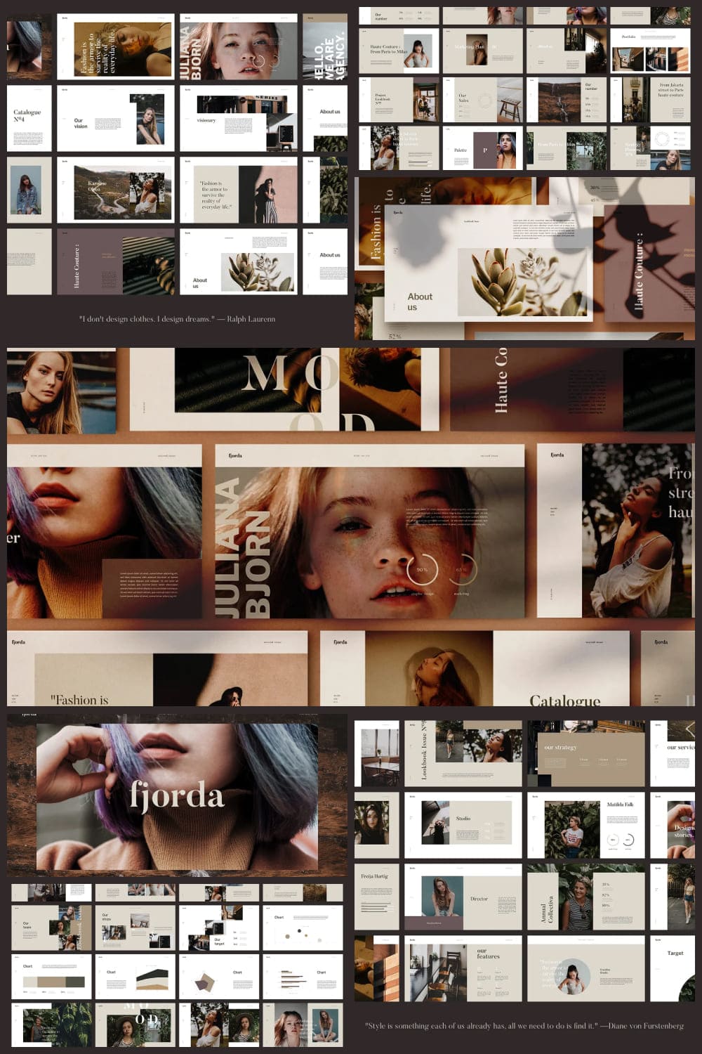 FJORDA – Powerpoint Template Collage image.