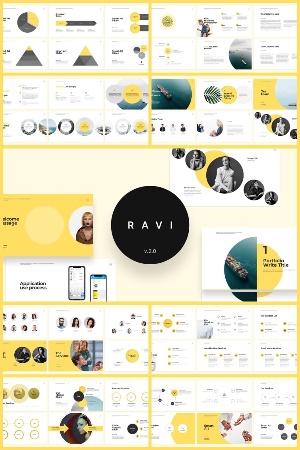 RAVI Powerpoint Template Collage image.