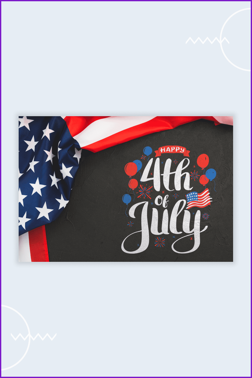 Independence Day 4th of July Creative American Flag Vector Illustration.