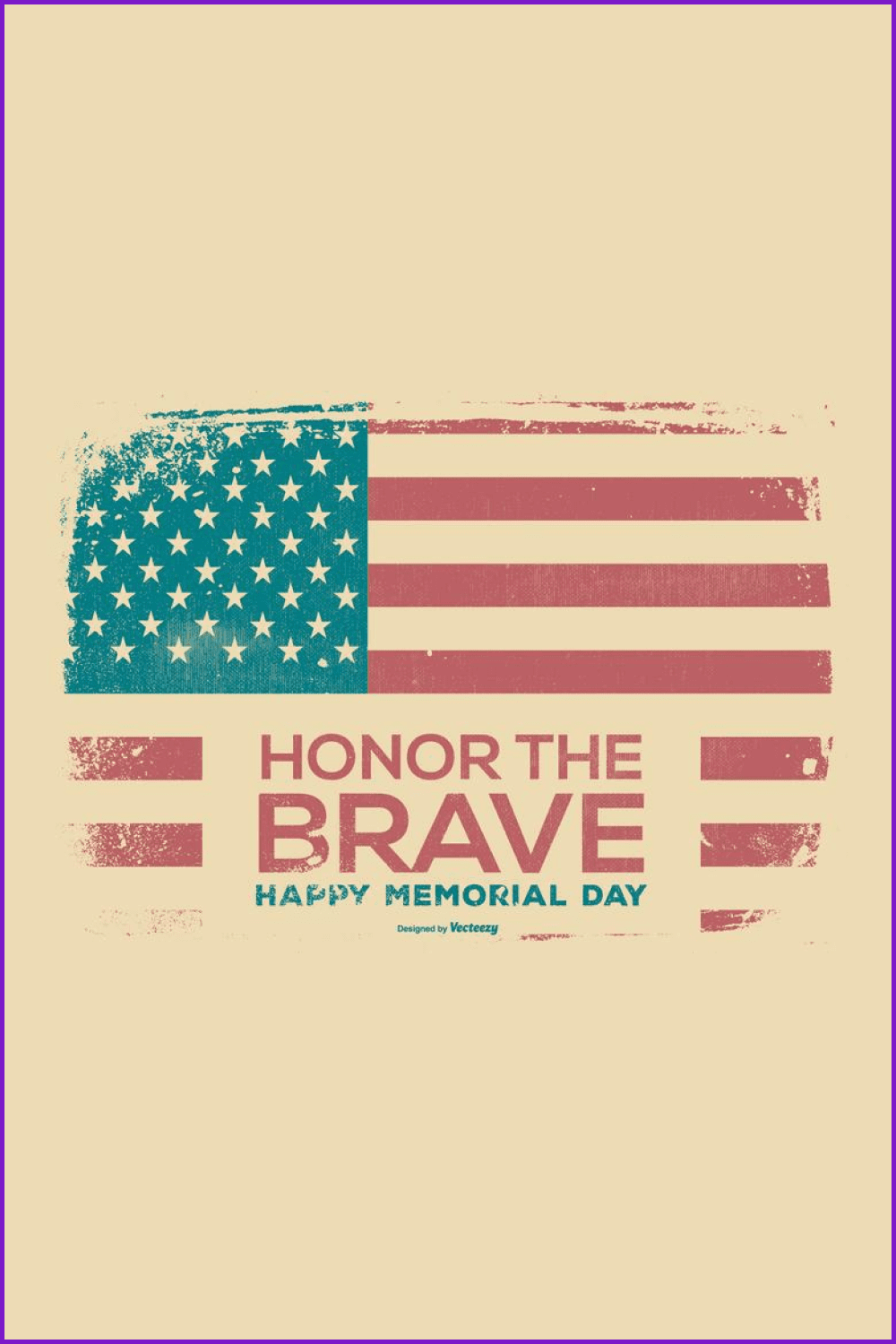 Retro Happy Memorial Day Background.