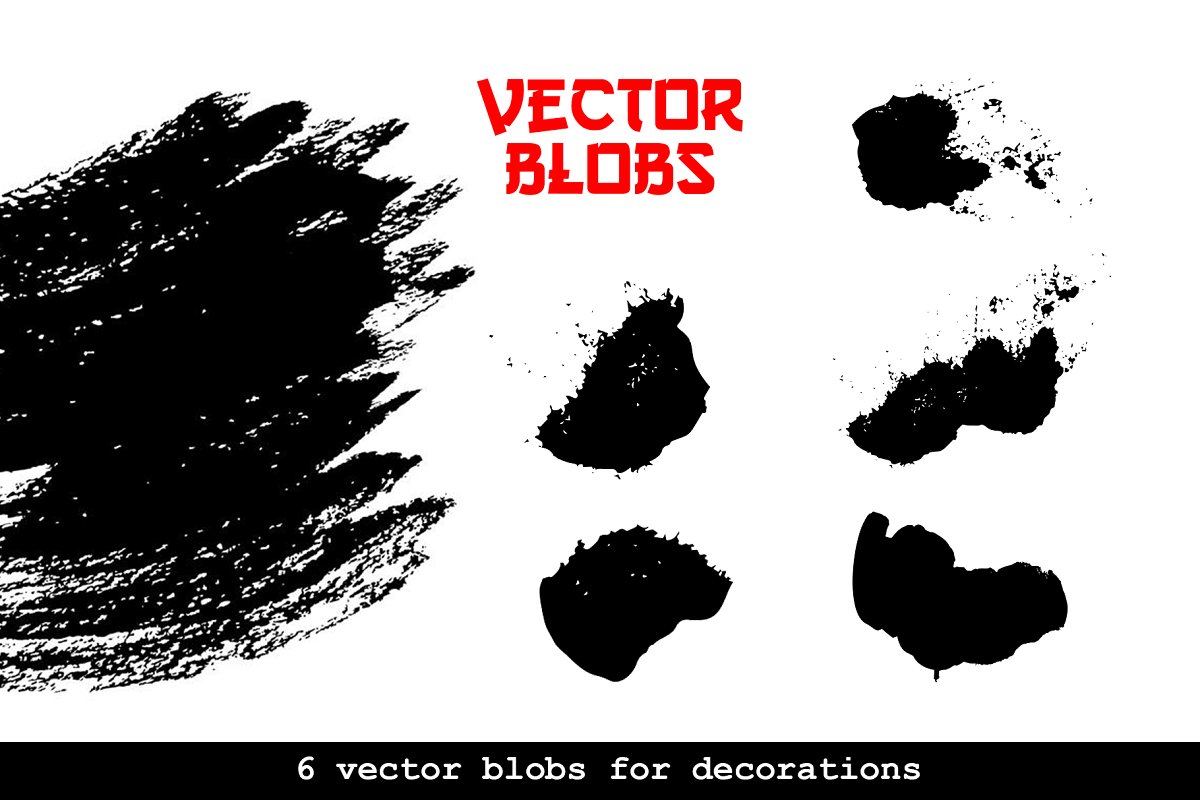 6 vector blobs for decorations.