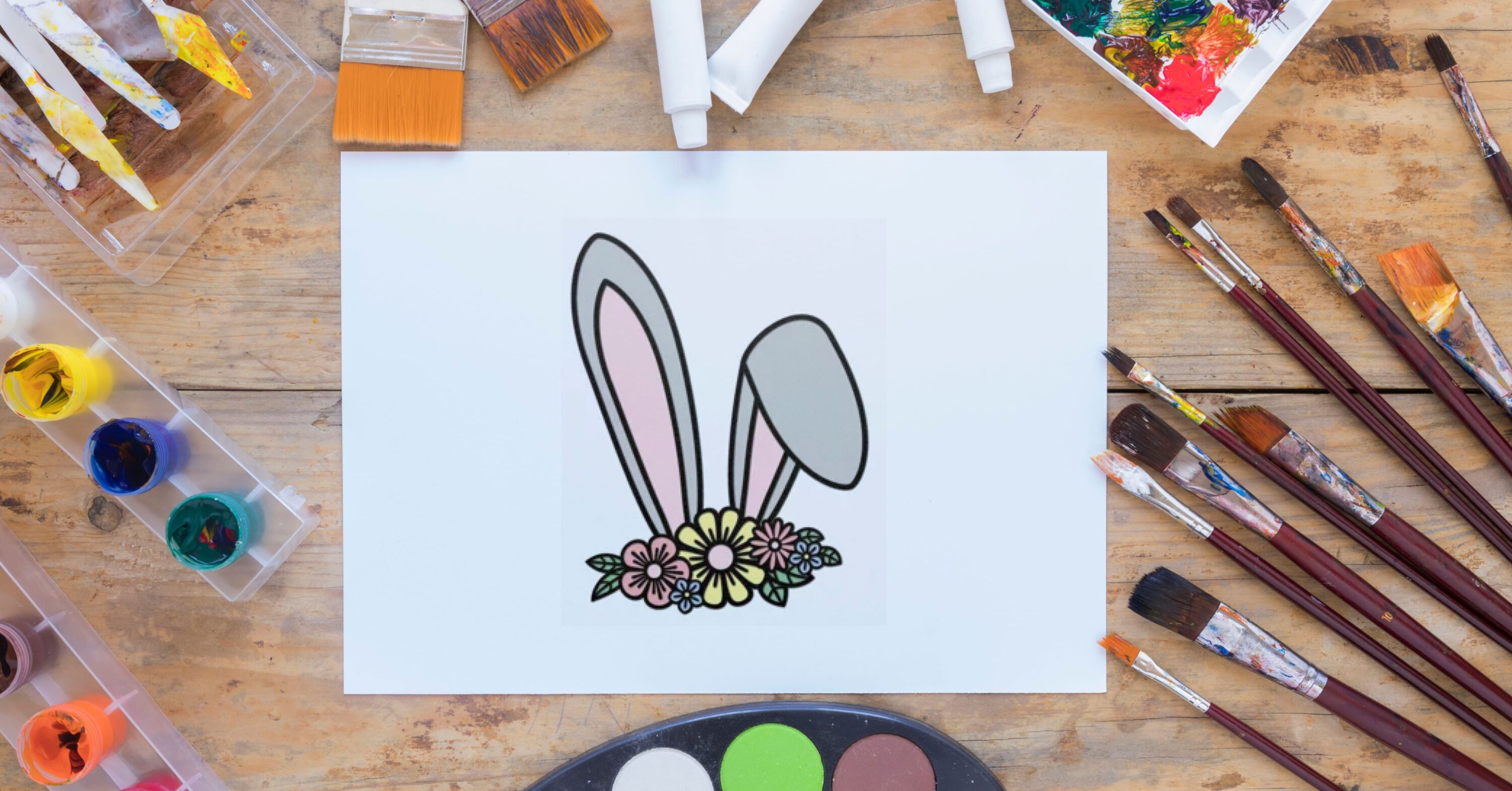 3d SVG Bunny Ears | Easter SVG | Layered SVG Ears - paper.