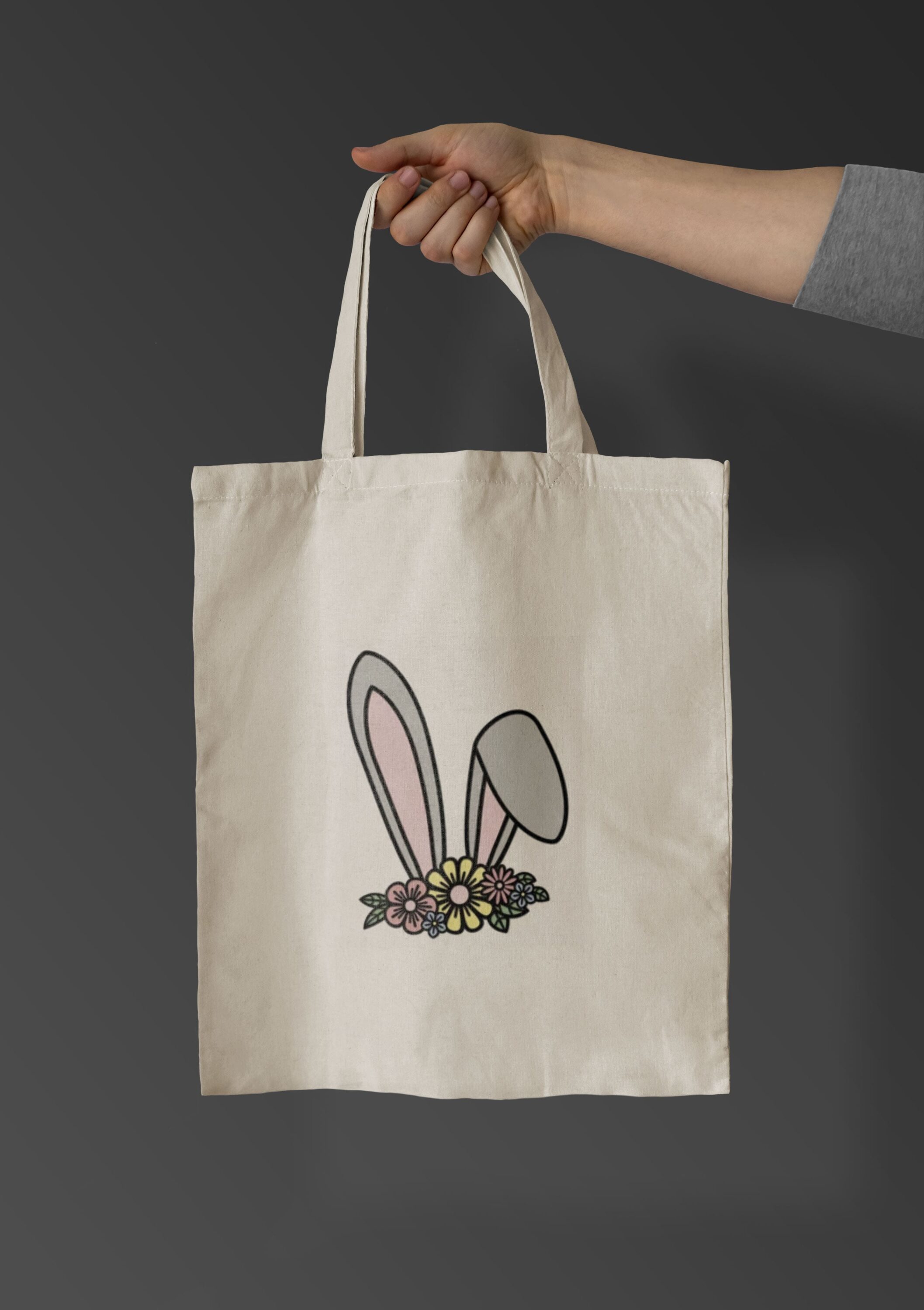 3d SVG Bunny Ears | Easter SVG | Layered SVG Ears - eco bag.