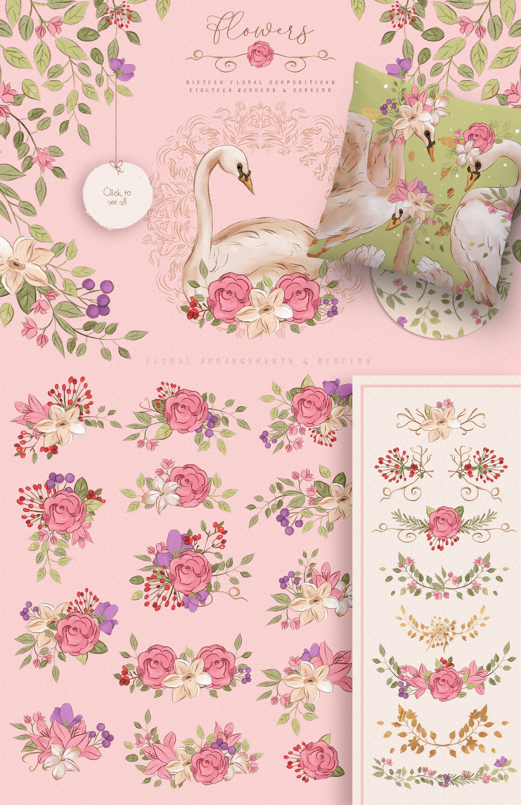 This princess swan collection is a perfect choice for some magic project.