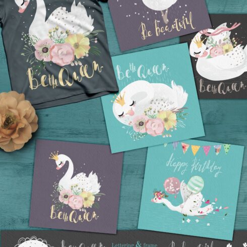 Diverse of princess swan cards.