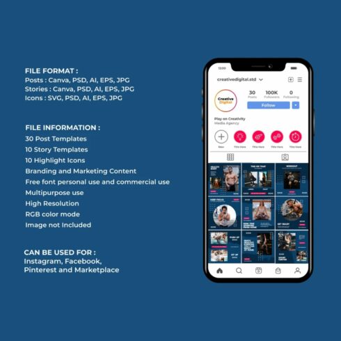 Instagram Launching Template Home Fitness Content Fitness Fitness 