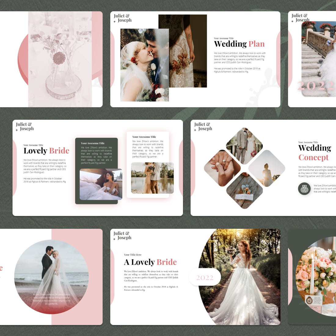 Wedding Place Presentation Template cover.