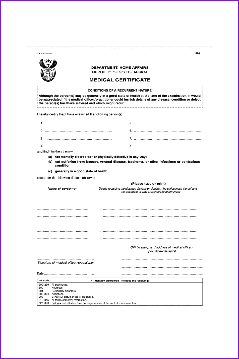Medical Leave Certificate Template.