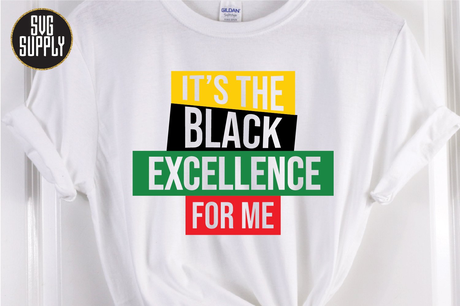 White t-shirt with colorful Juneteenth quotes.