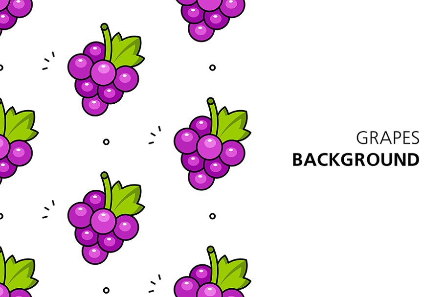 Cute grapes background.