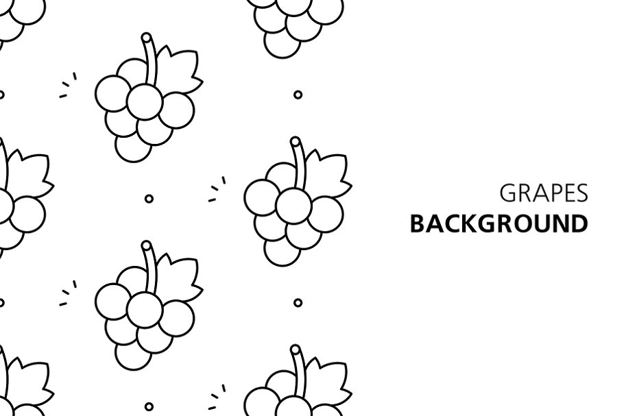 Outlined grapes.