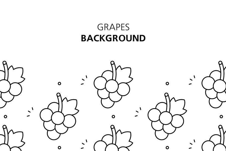 Grapes in minimalistic style.