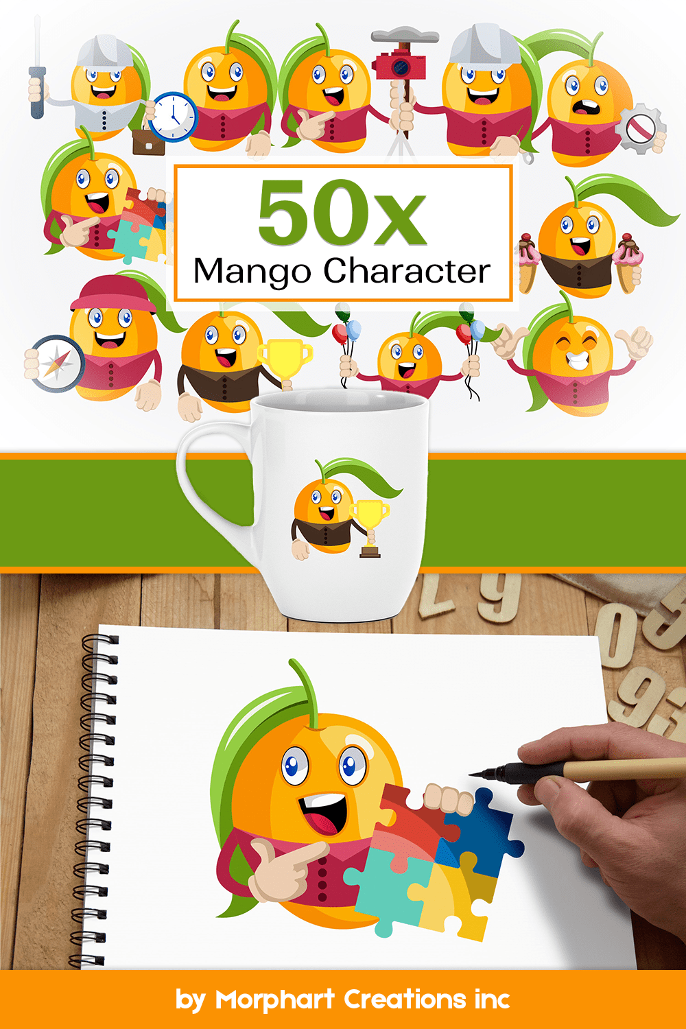 50x mango character - pinterest image preview.