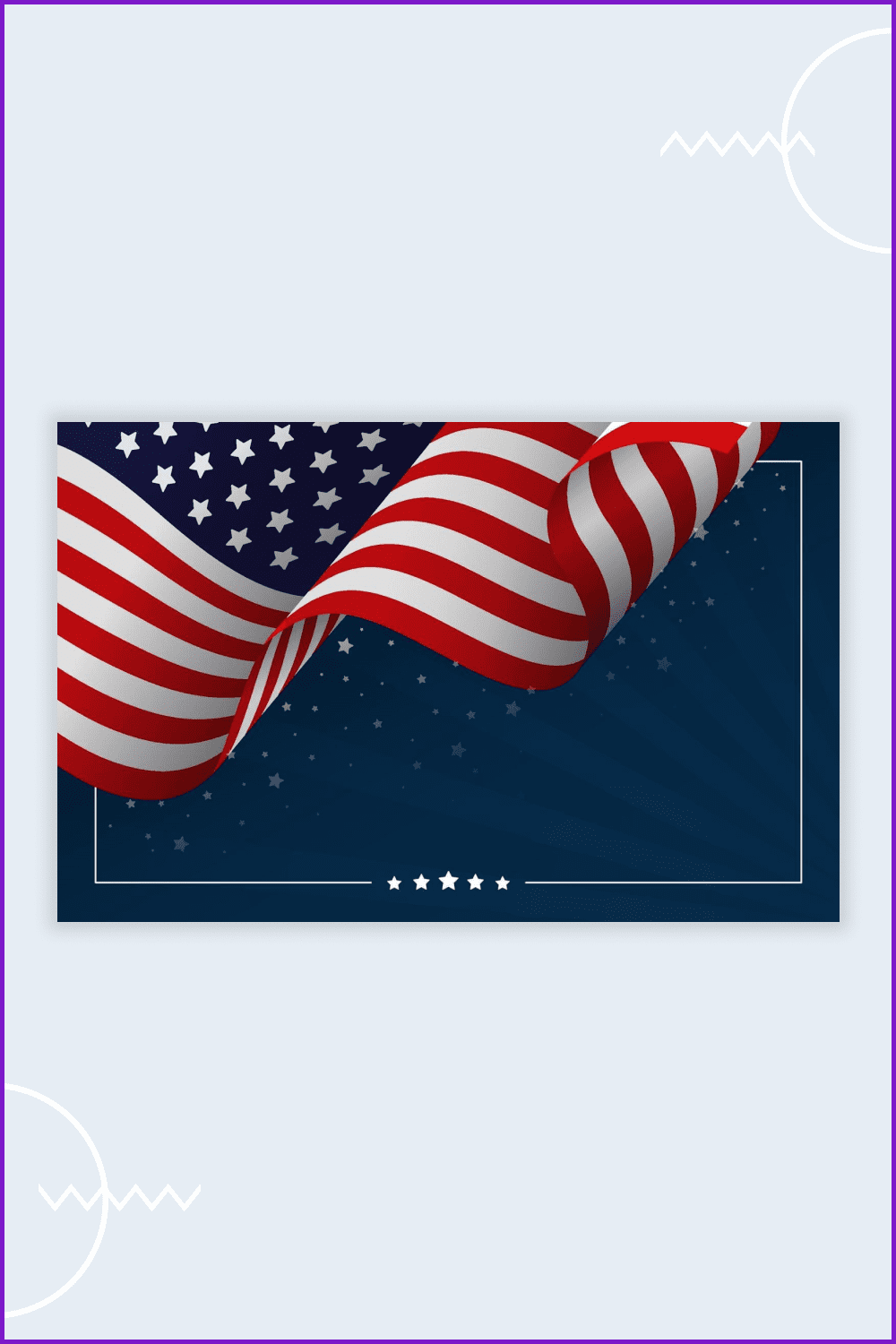 Usa Flag Banners Stars And Stripes Flag Patriotic Background Red White Blue  With Stars Stripes American Flags Border Stock Illustration - Download  Image Now - iStock