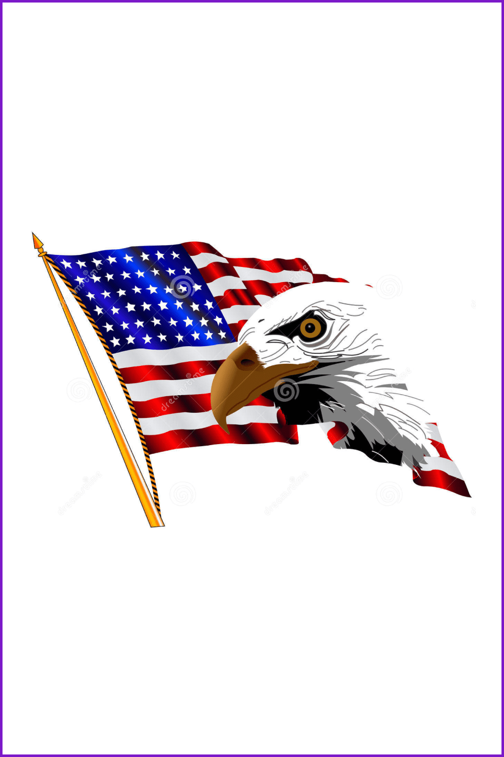 American Flag and Eagle.