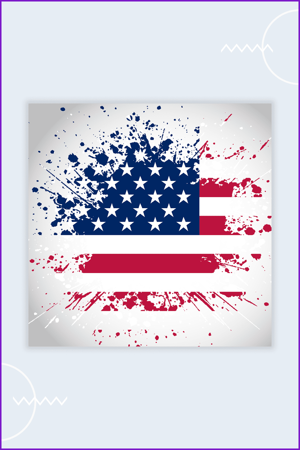 Grunge Style American Flag.