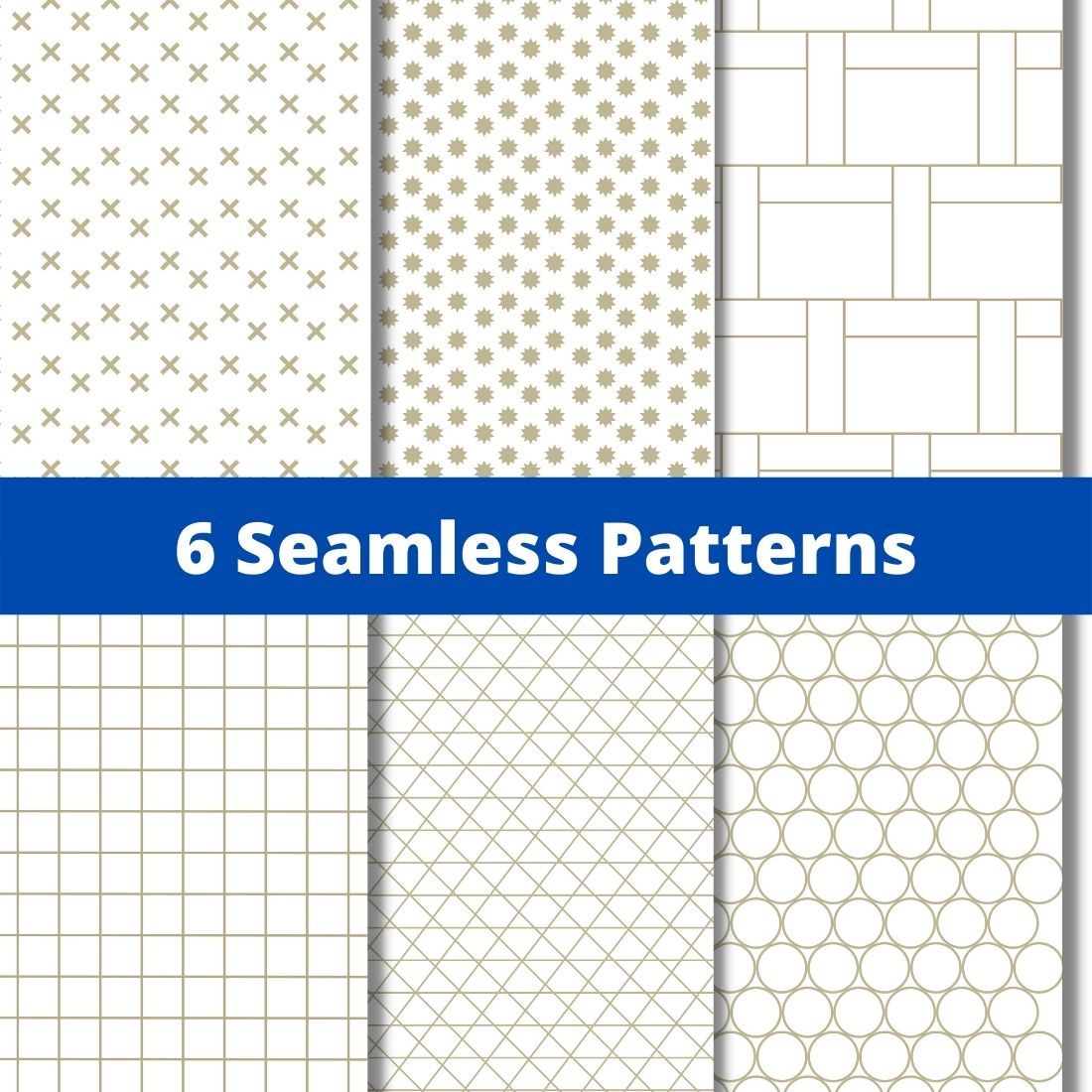 6 set of geometric seamless patterns