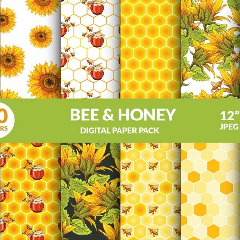 Bee & Honey Digital Paper Pack – MasterBundles