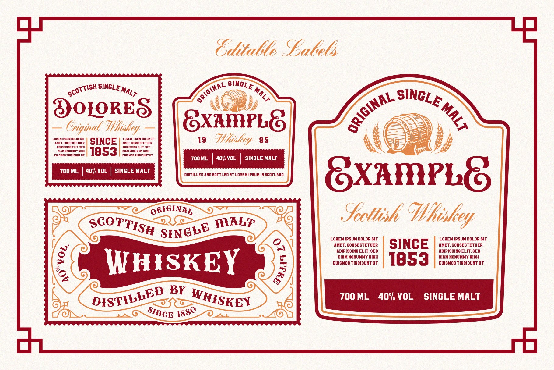 Vintage font style.