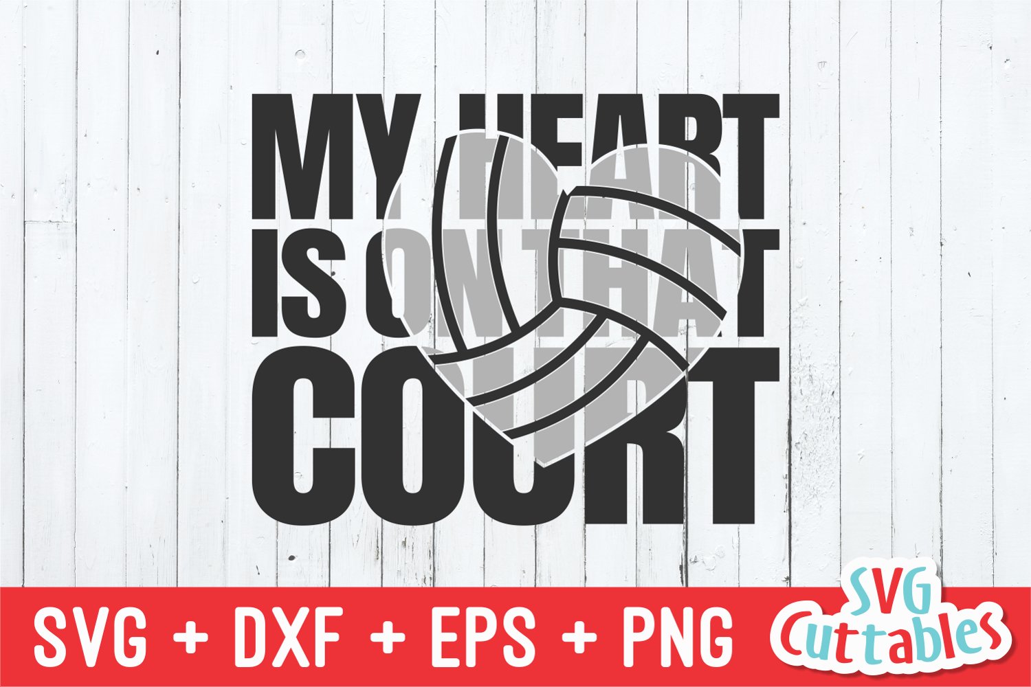 My heart is on that court - volleyball svg bundle.