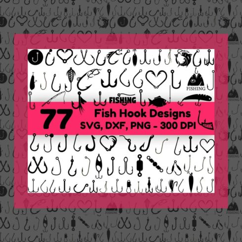 77 Fish Hook Big SVG Bundle.