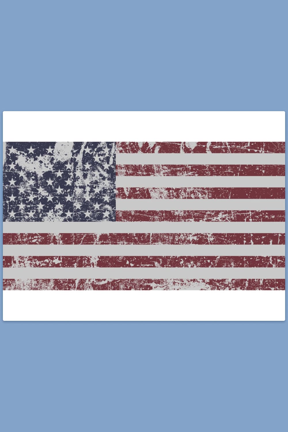 American flag in vintage style.