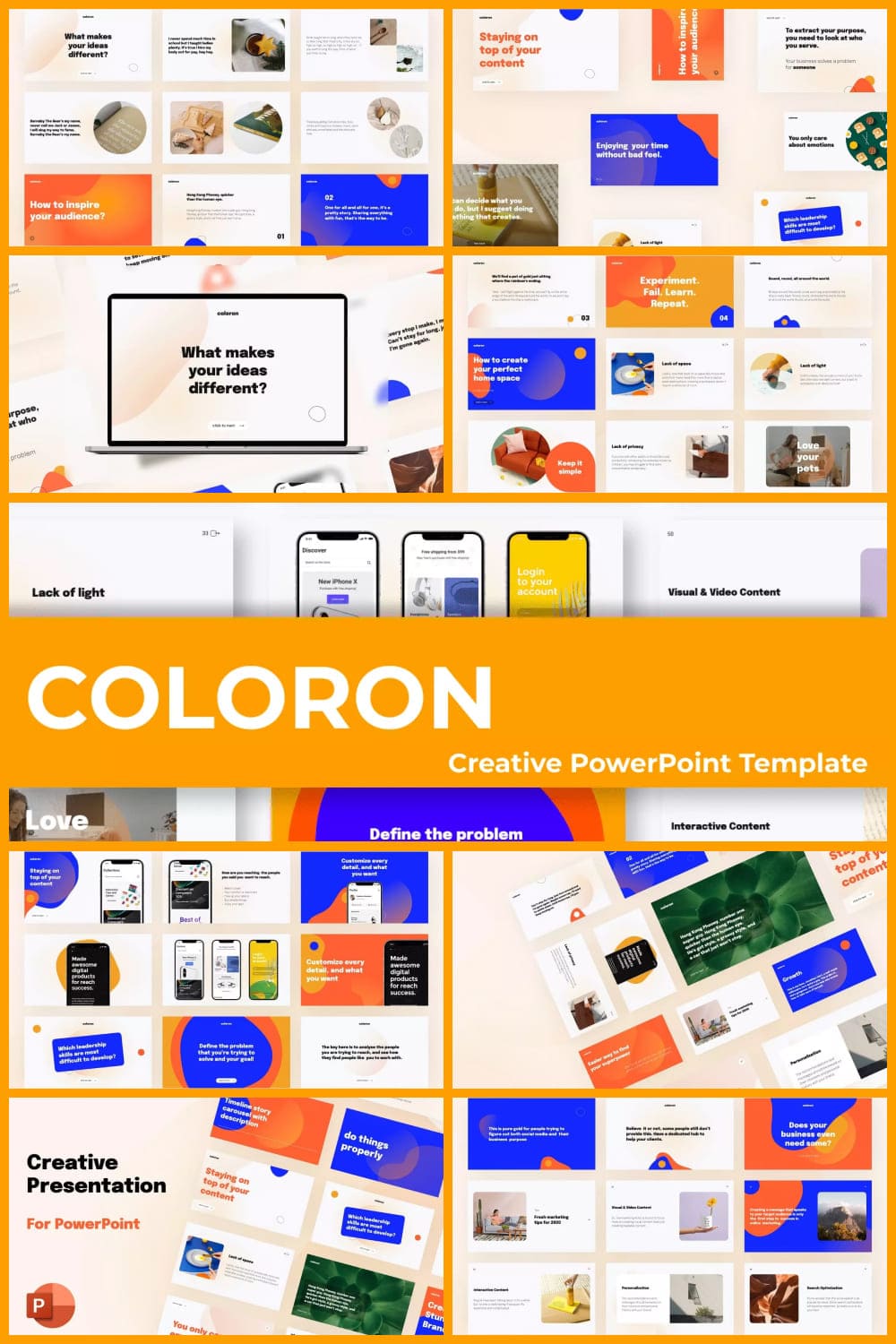 Colorful and super creative presentation template.