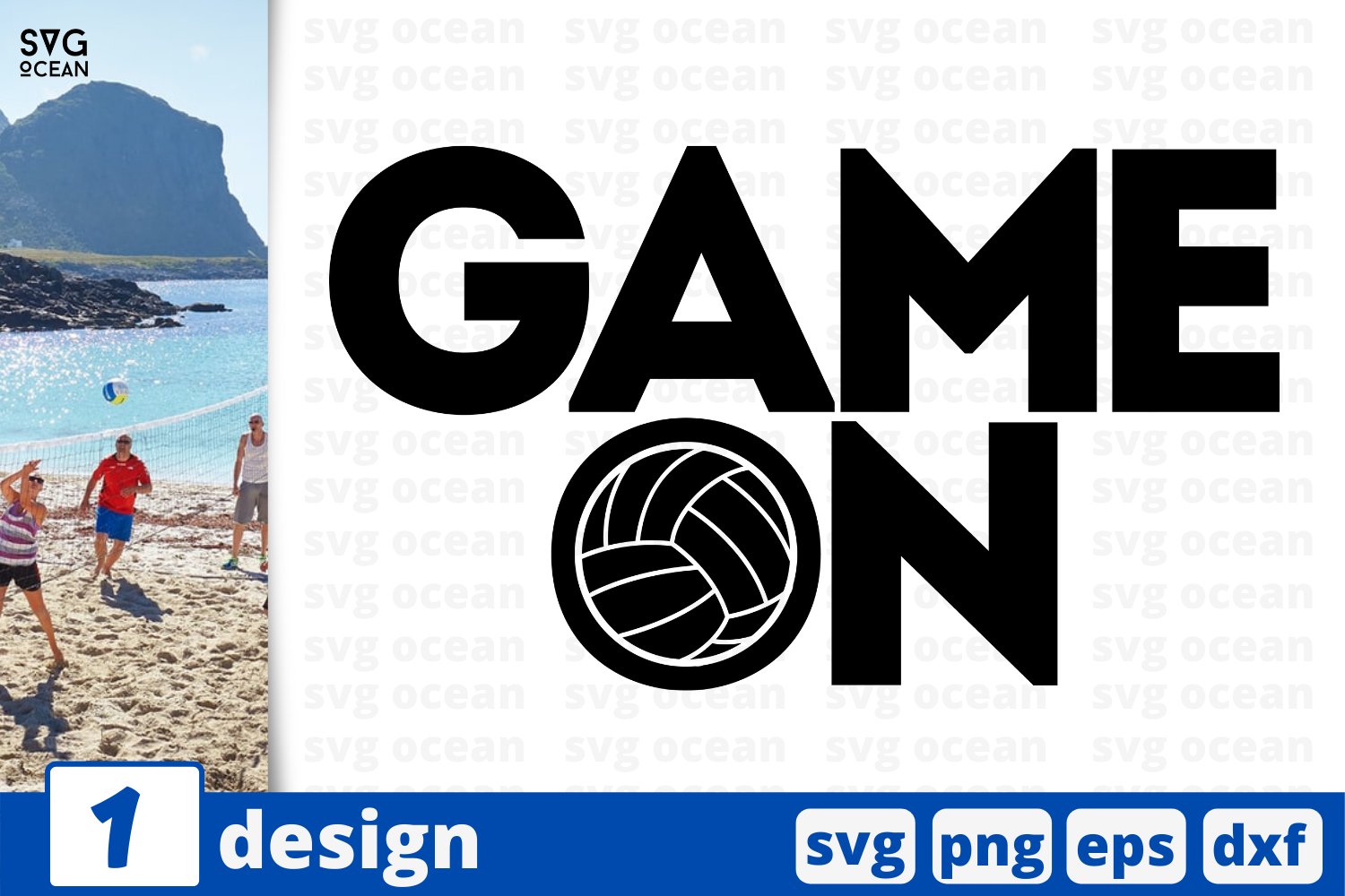Game on - Volleyball svg design.