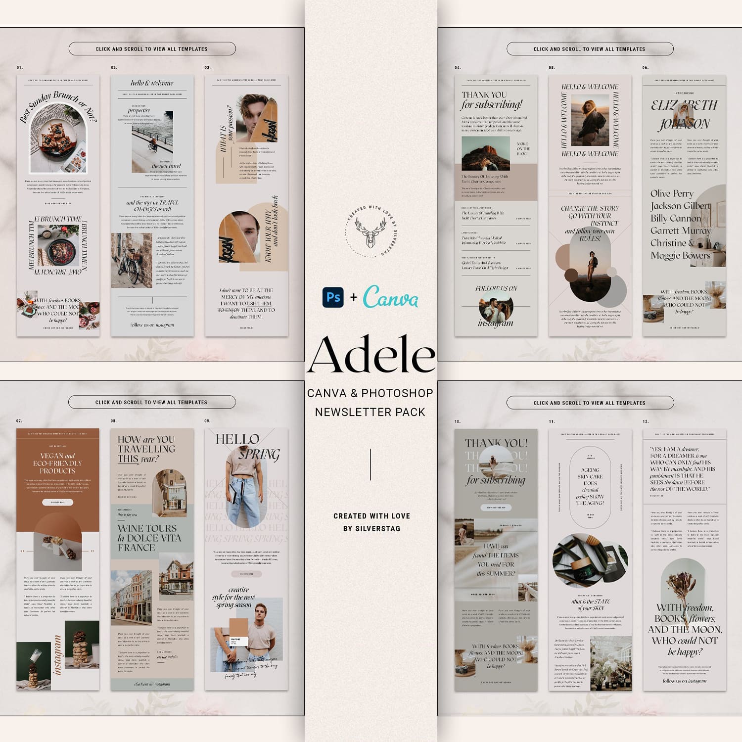 Adele - PS+Canva Newsletter Pack.